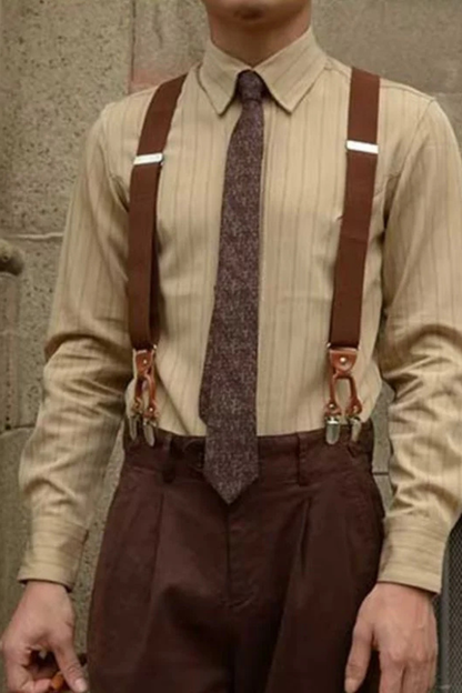Rupert – Camisa Formal de Rayas de Manga Larga con Botones para Hombre