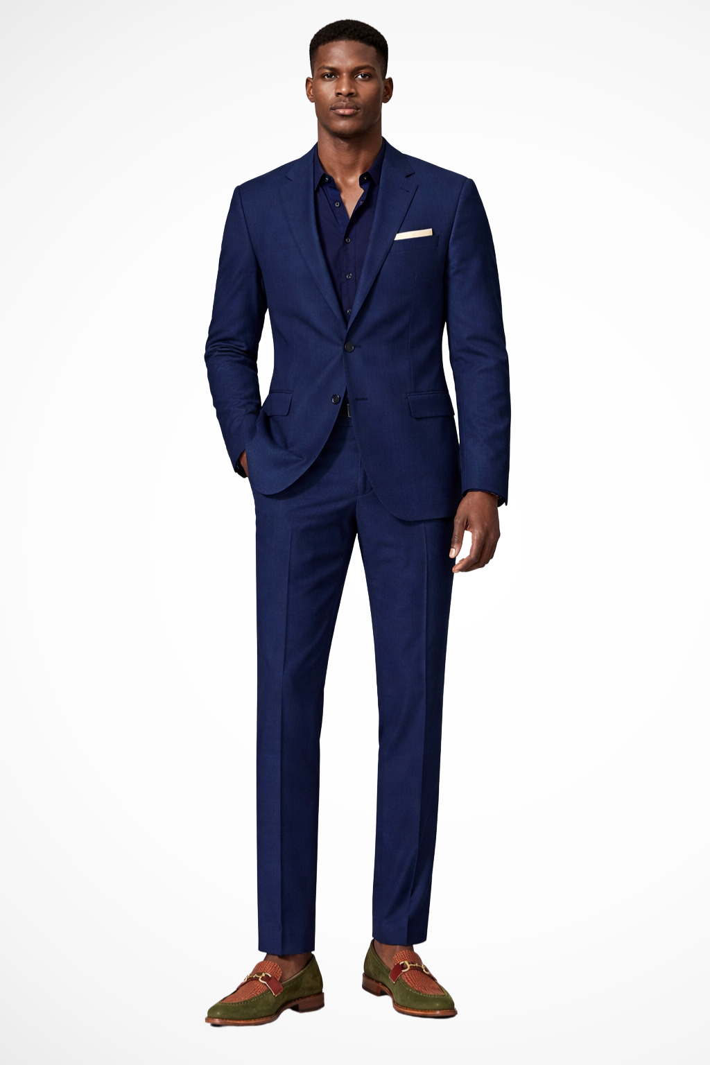 Ashton – Traje de Lino de Botonadura Sencilla con Solapa para Hombre