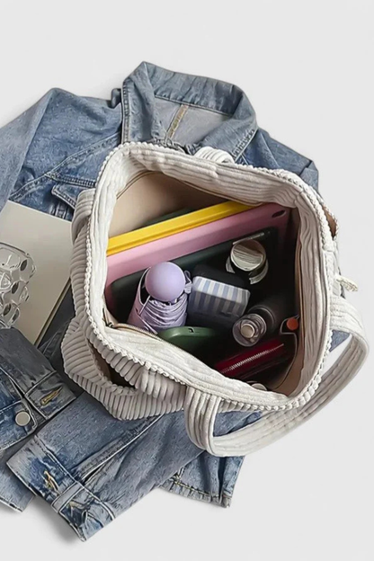 Cordelia – Bolso Tote de Pana para el Día a Día