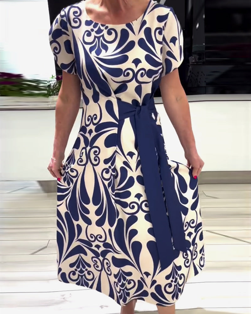Detalle vestido midi elegante Praga – vista frontal | Horizoncor