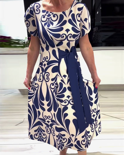Detalle vestido midi elegante Praga – vista frontal | Horizoncor