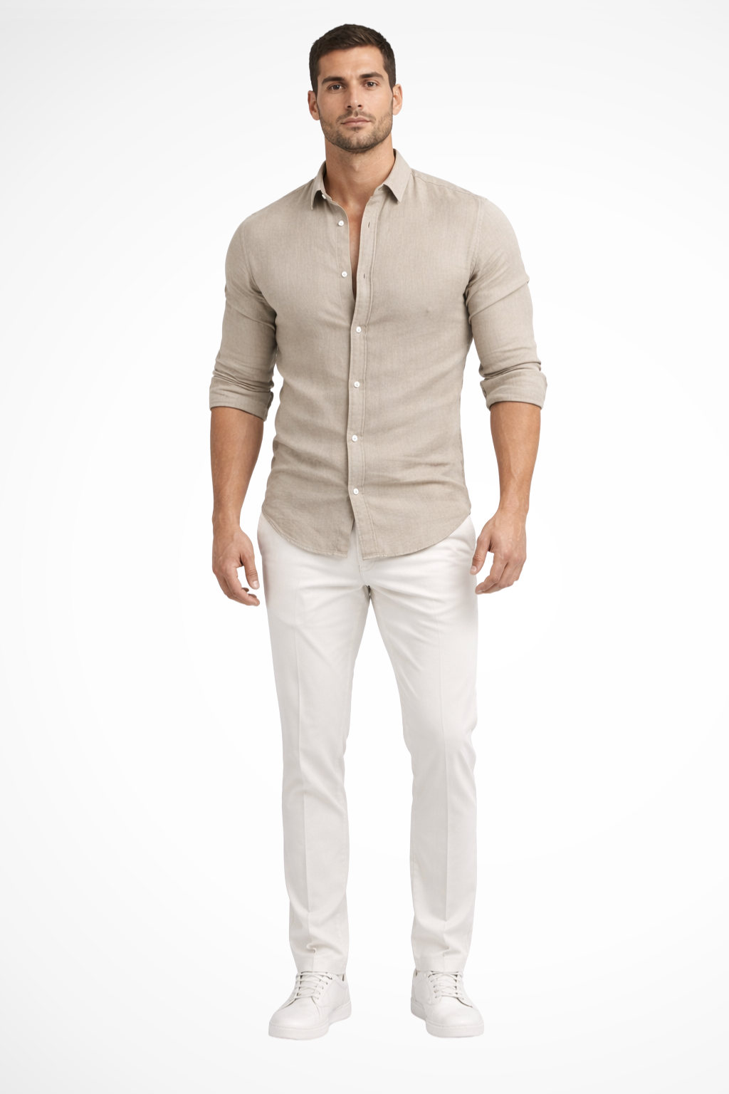 Callum – Camisa de Verano de Manga Larga Holgada para Hombre