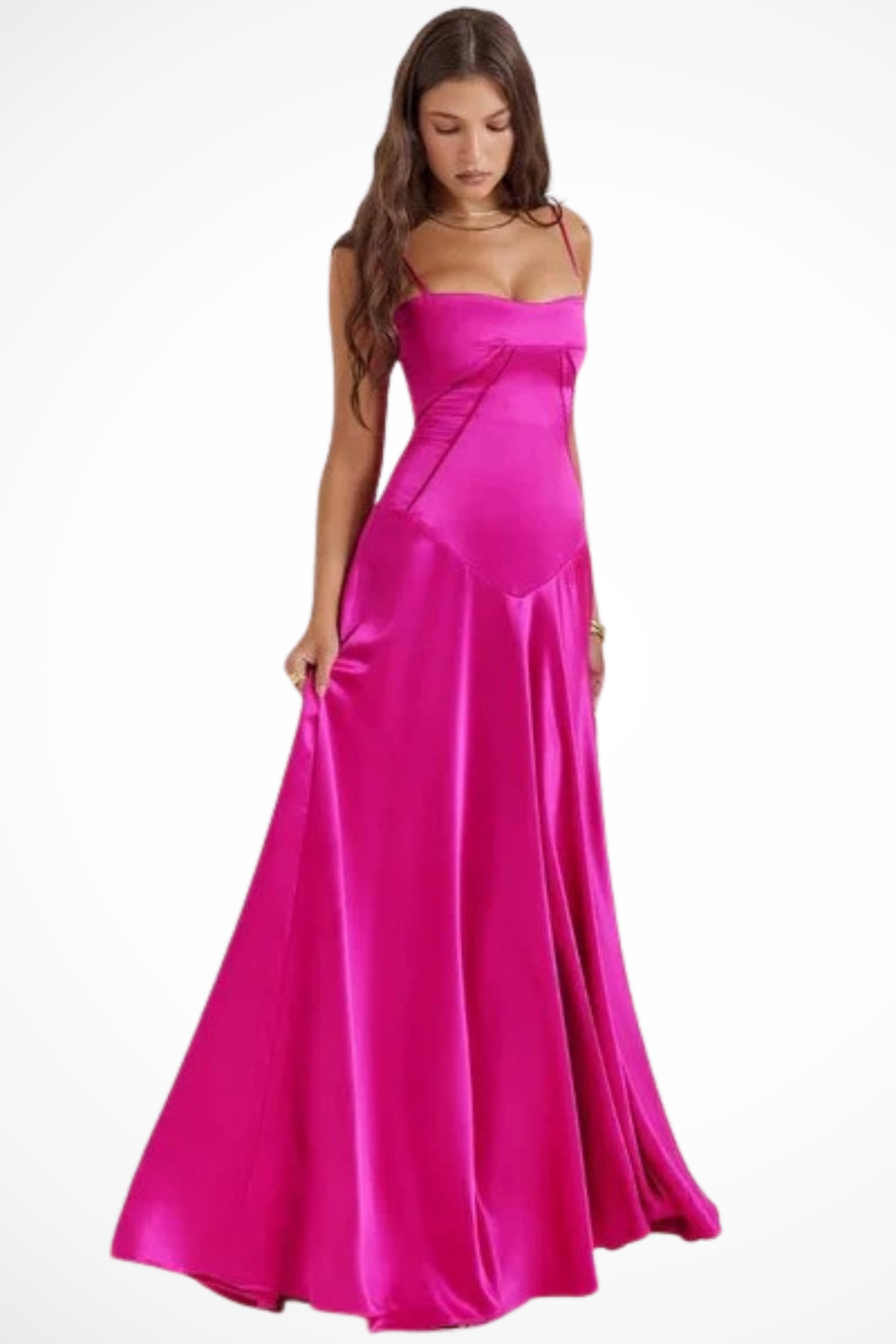 Lorenna – Vestido Maxi de Satén con Corsé para Boda