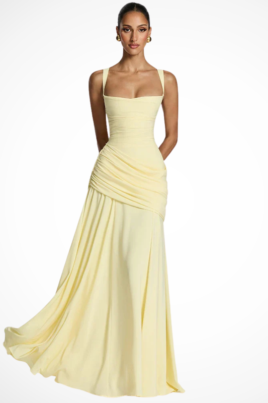 Seraphine – Vestido Maxi con Escote Cuadrado para Evento
