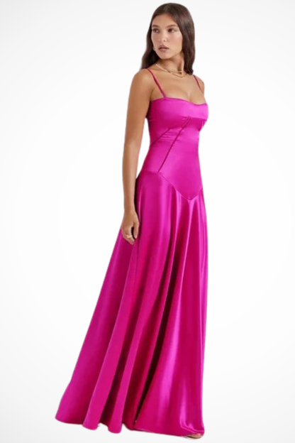 Lorenna – Vestido Maxi de Satén con Corsé para Boda