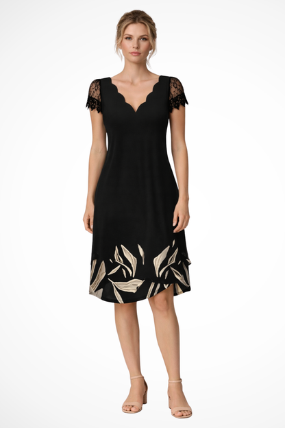 Harriet – Vestido Midi para Boda con Mangas de Encaje