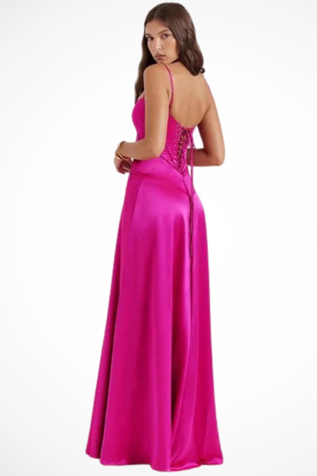 Lorenna – Vestido Maxi de Satén con Corsé para Boda