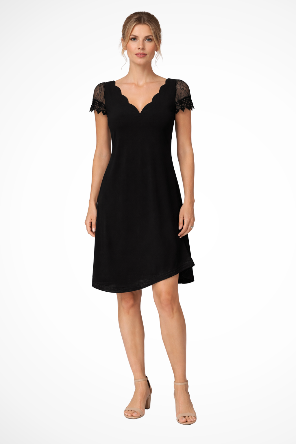 Harriet – Vestido Midi para Boda con Mangas de Encaje