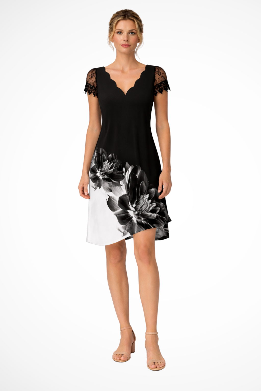 Harriet – Vestido Midi para Boda con Mangas de Encaje