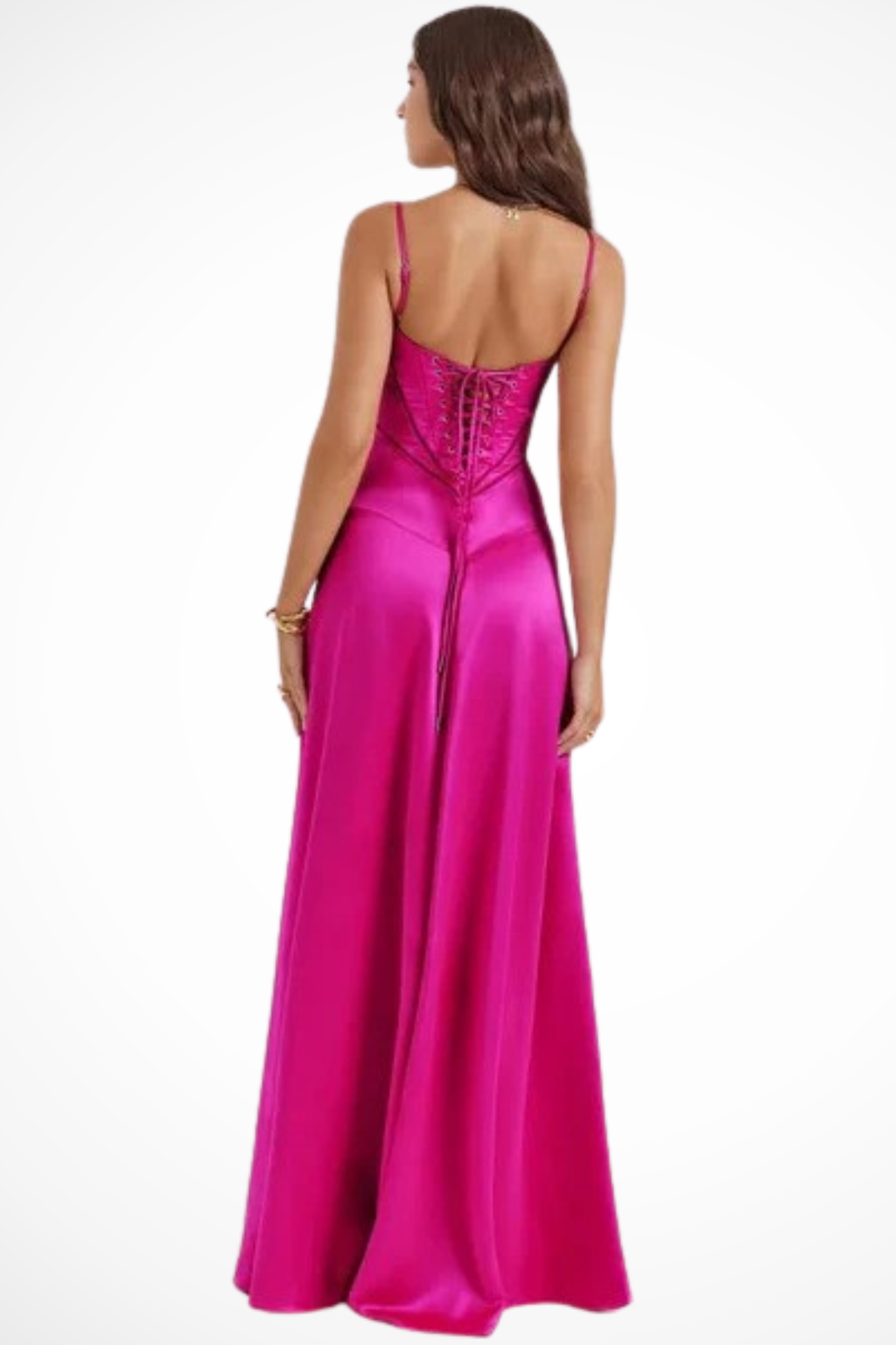 Lorenna – Vestido Maxi de Satén con Corsé para Boda