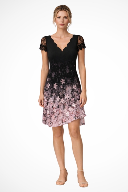 Harriet – Vestido Midi para Boda con Mangas de Encaje