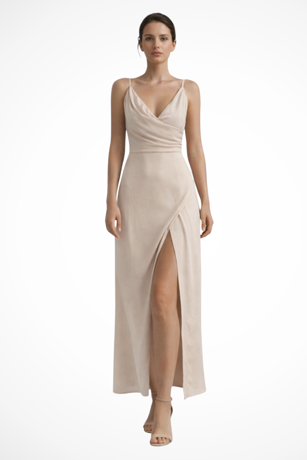Selvara – Vestido Maxi Drapeado para Invitada de Boda