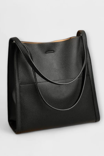 Neva – Bolso Tote Estructurado con Bolsillo Frontal Texturizado
