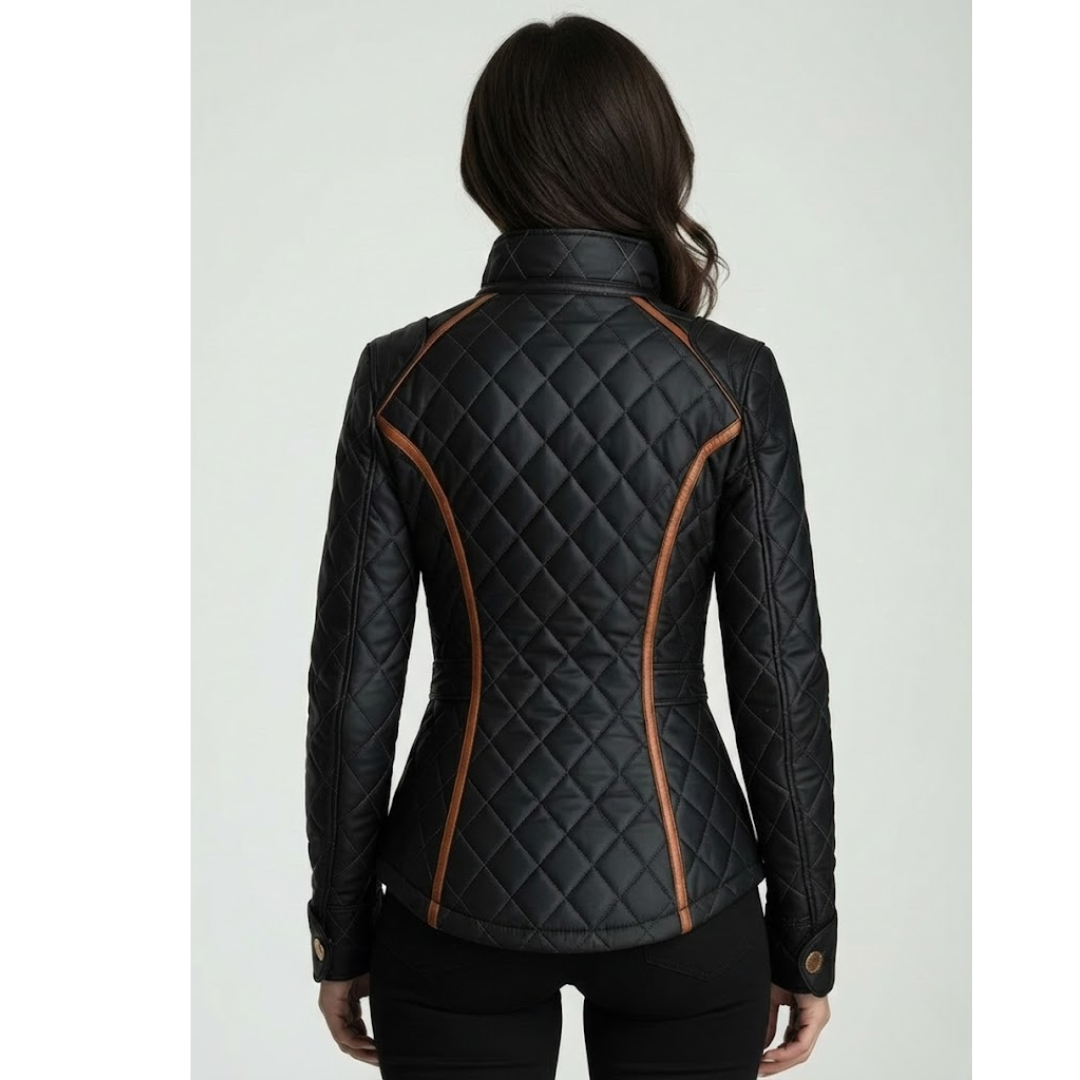 Detalle chaqueta de mujer Lillian – vista frontal | Horizoncor