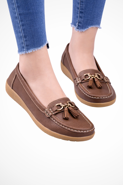 Gwendoline – Mocasines Slip-On con Detalle de Borlas