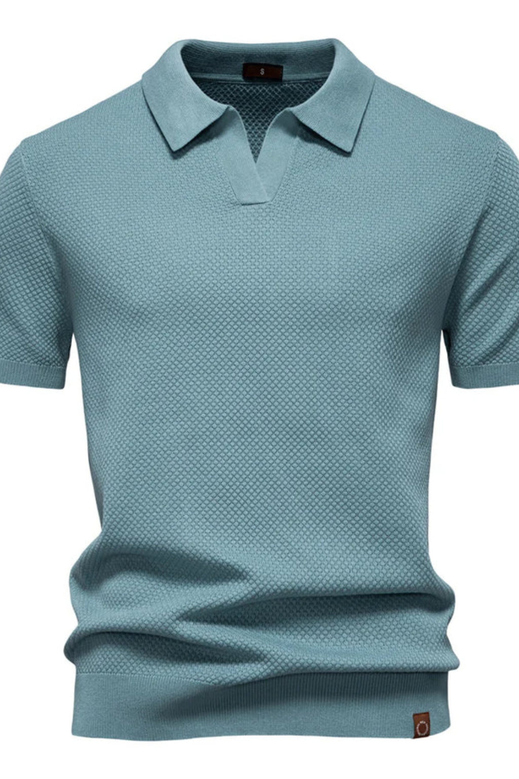 Alden – Polo de Punto Texturizado de Manga Corta para Hombre