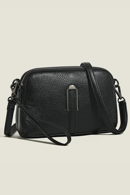 Pella – Bolso Bandolera Compacto con Doble Cremallera