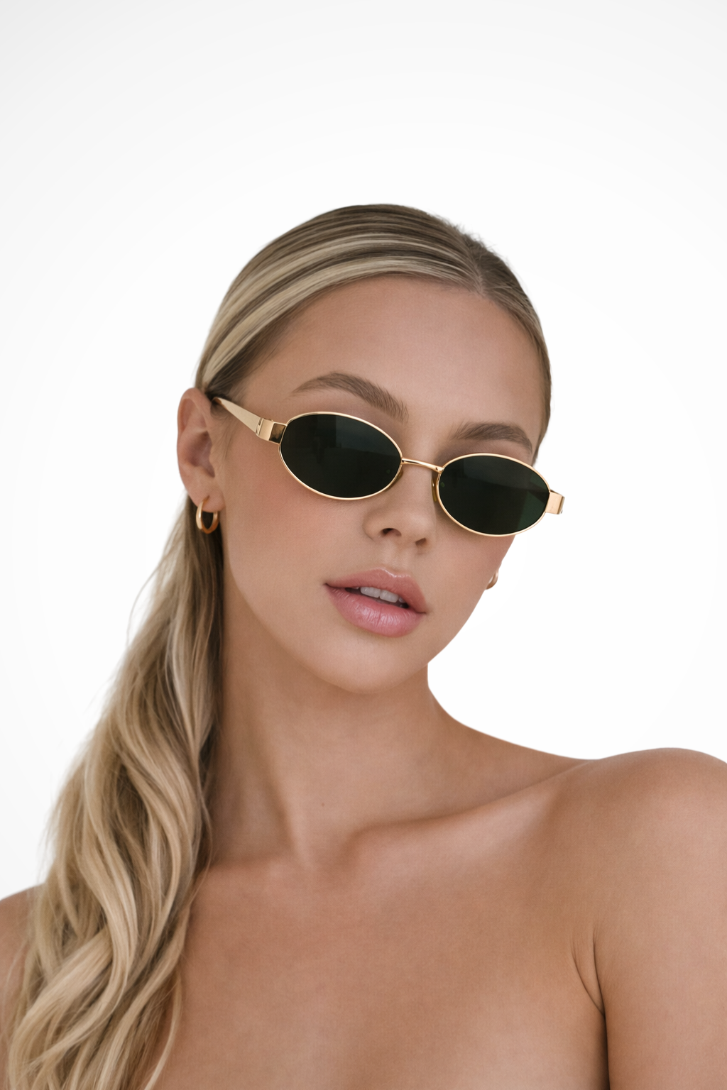 Clarabelle – Gafas de Sol con Montura Ovalada de Metal