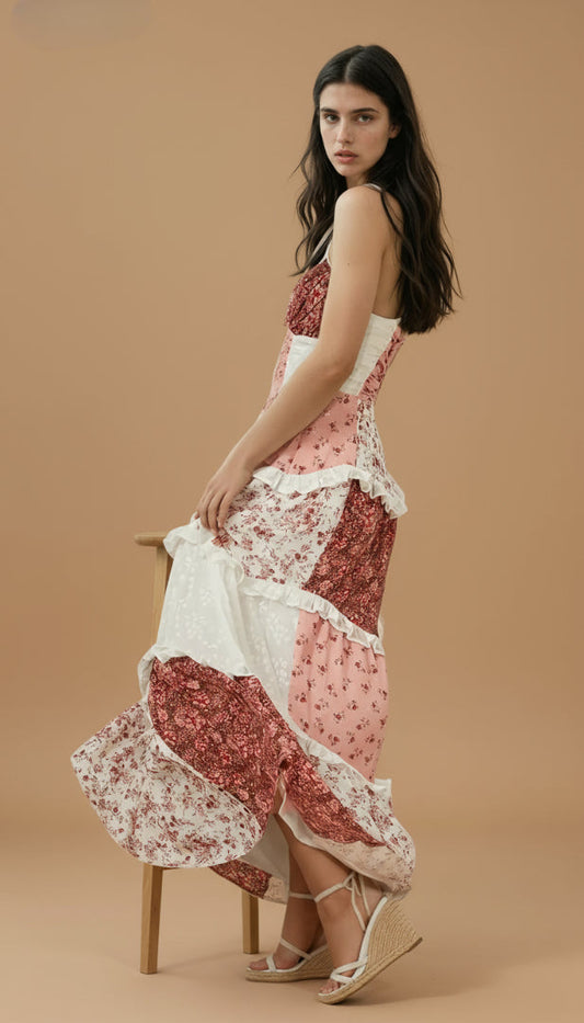 Vestido Midi Elegante Yaiza – Rosa | Horizoncor