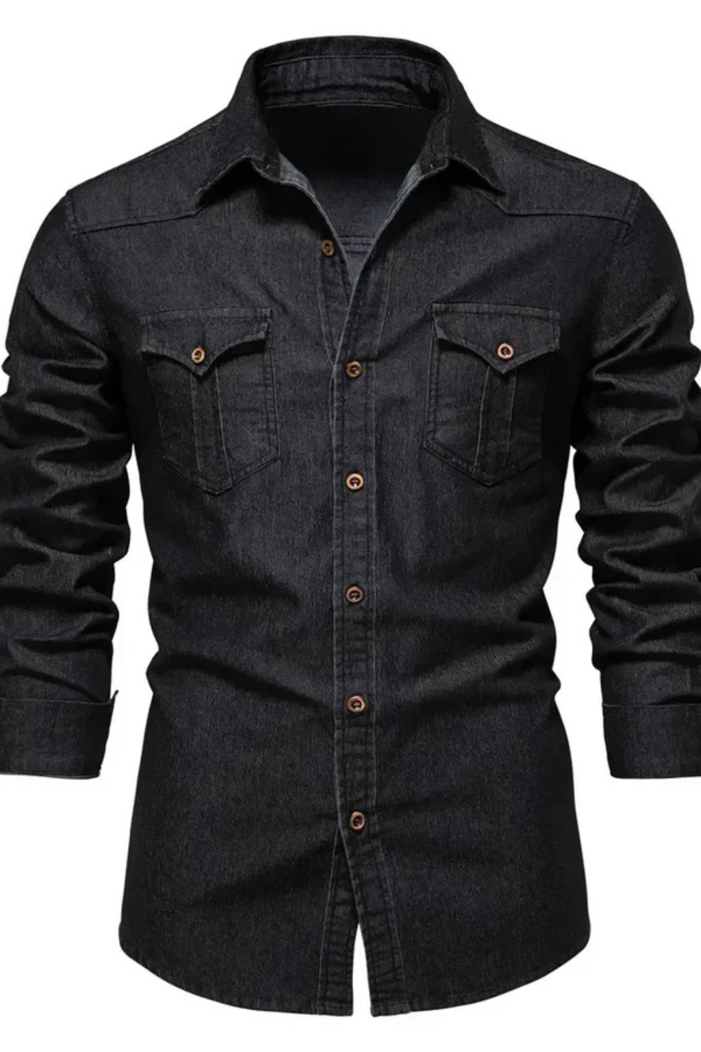 Aiden – Camisa Denim de Manga Larga Slim Fit para Hombre