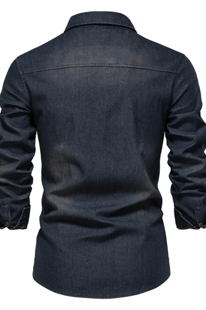 Aiden – Camisa Denim de Manga Larga Slim Fit para Hombre