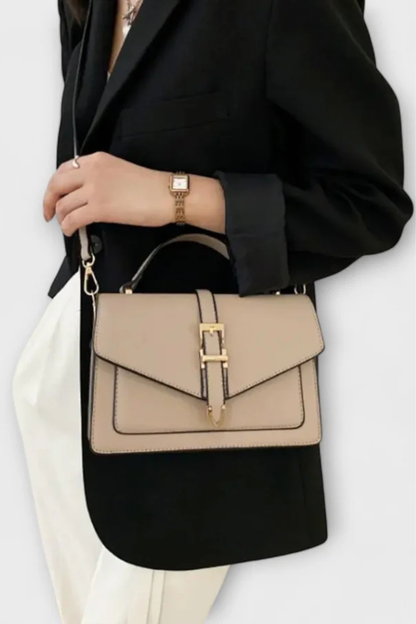 Milo – Bolso Bandolera Estructurado con Solapa y Hebilla Dorada