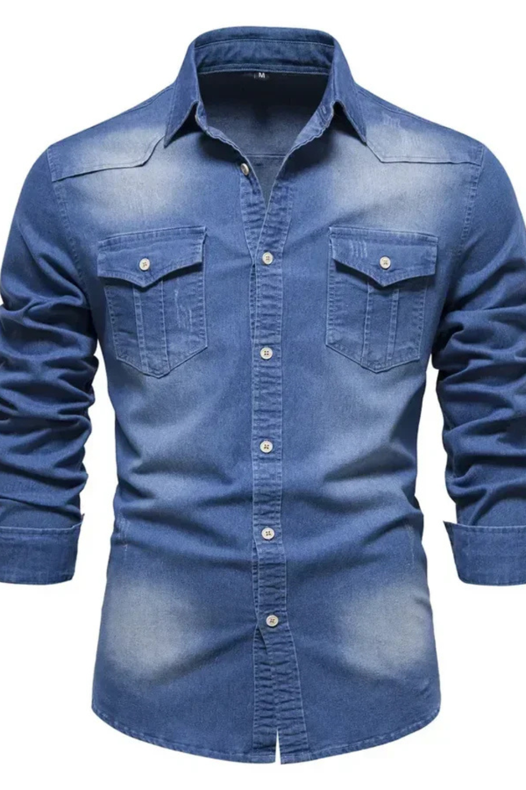 Aiden – Camisa Denim de Manga Larga Slim Fit para Hombre