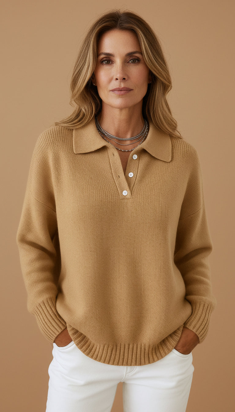 Detalle suéter mujer Olivia – vista frontal | Horizoncor