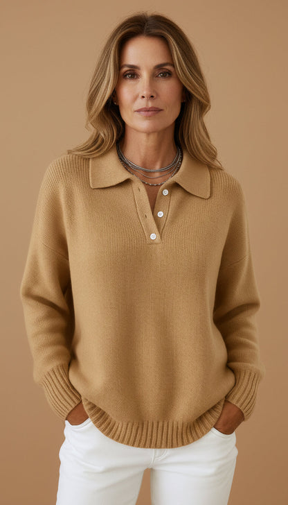 Detalle suéter mujer Olivia – vista frontal | Horizoncor