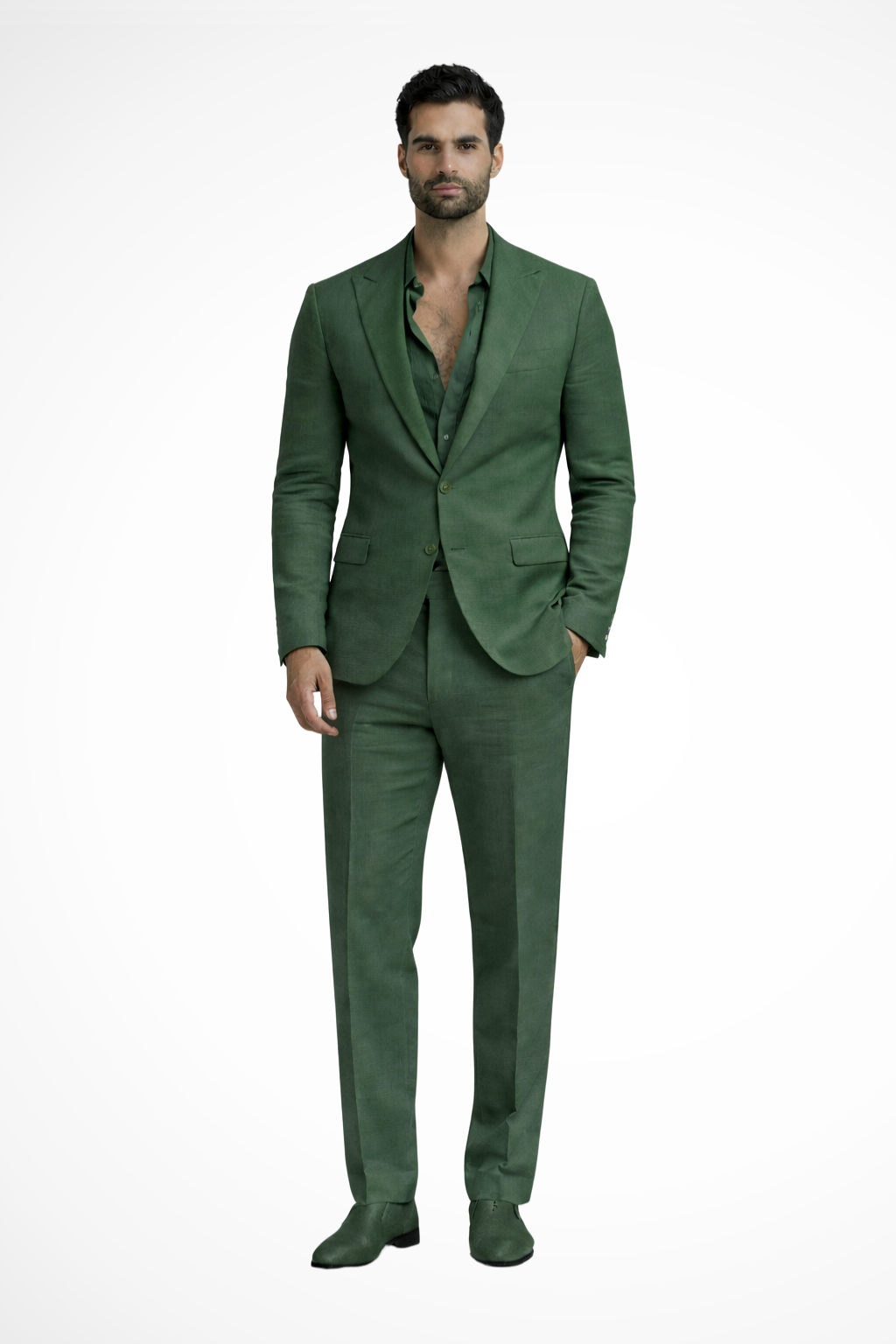 Monty – Traje de Lino Blanco de Verano para Hombre