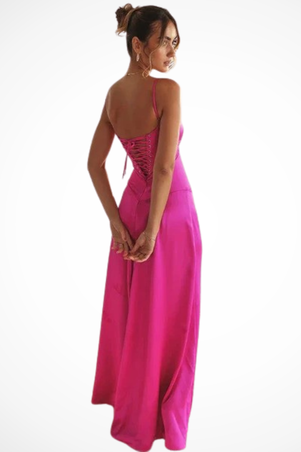 Lorenna – Vestido Maxi de Satén con Corsé para Boda
