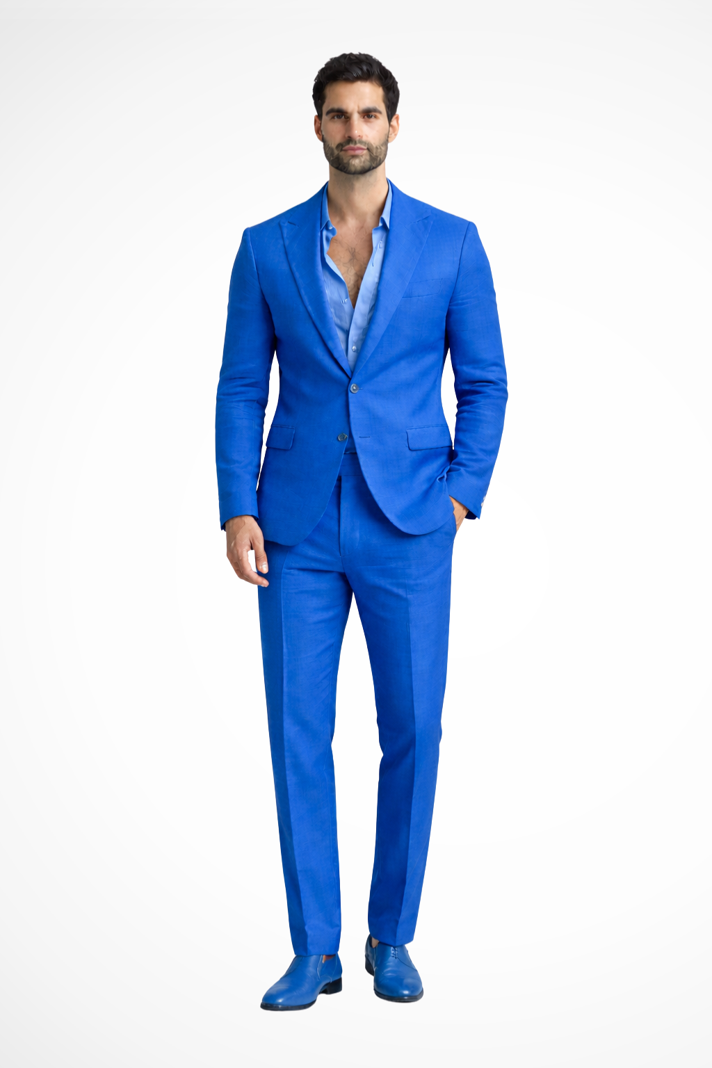 Monty – Traje de Lino Blanco de Verano para Hombre