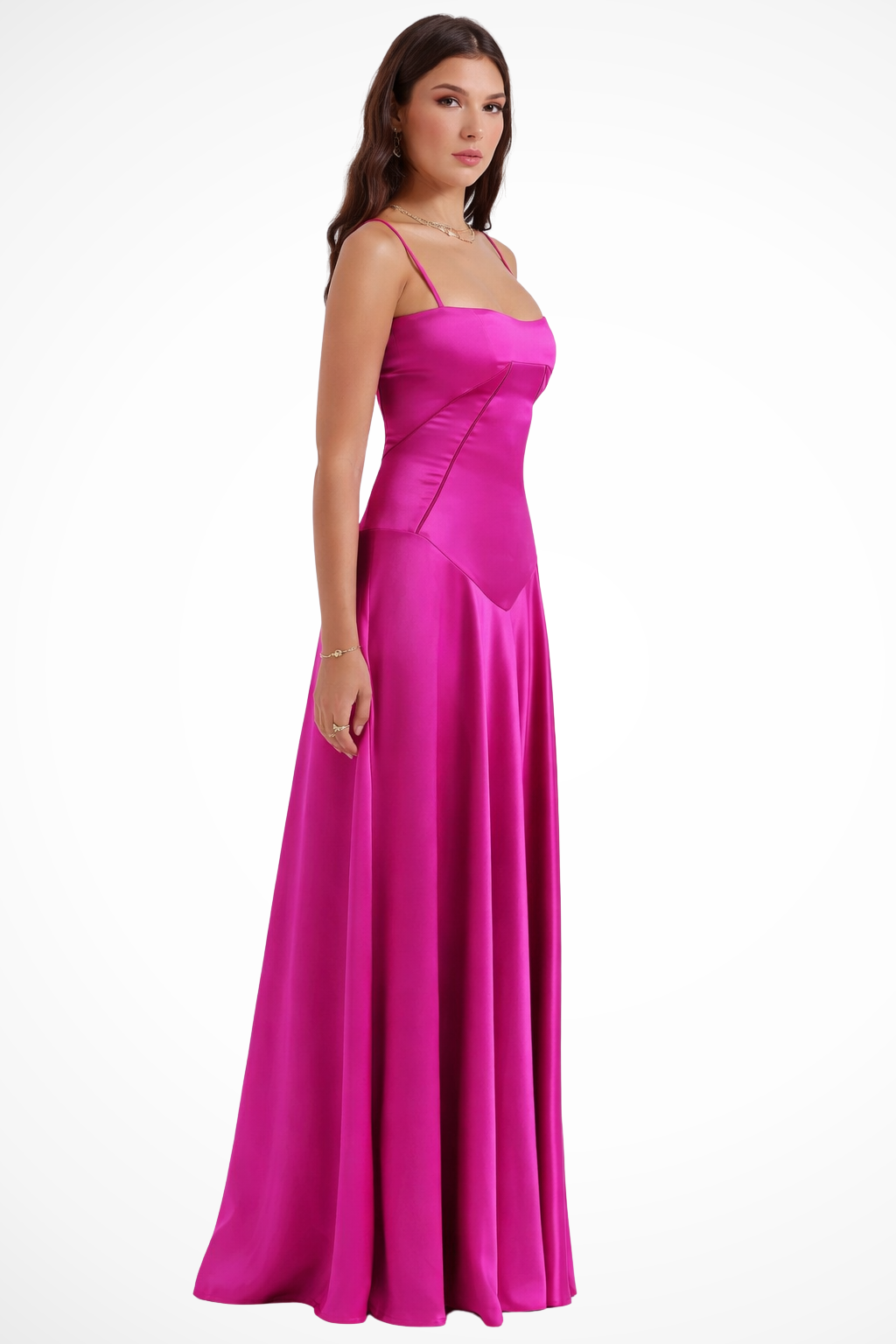 Lorenna – Vestido Maxi de Satén con Corsé para Boda