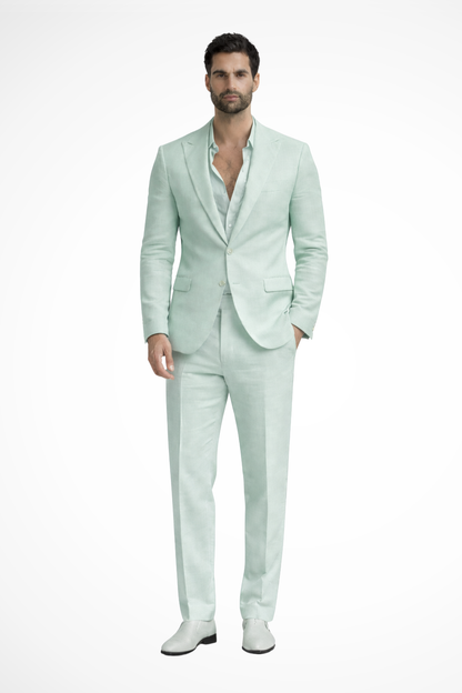 Monty – Traje de Lino Blanco de Verano para Hombre