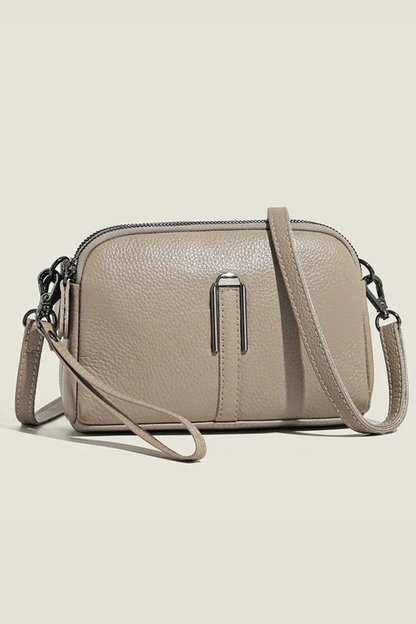 Pella – Bolso Bandolera Compacto con Doble Cremallera