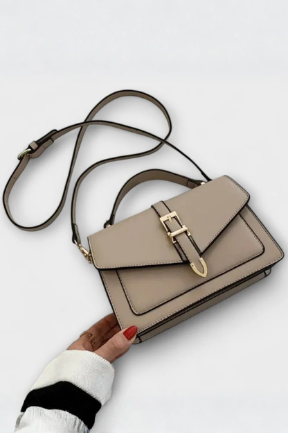 Milo – Bolso Bandolera Estructurado con Solapa y Hebilla Dorada