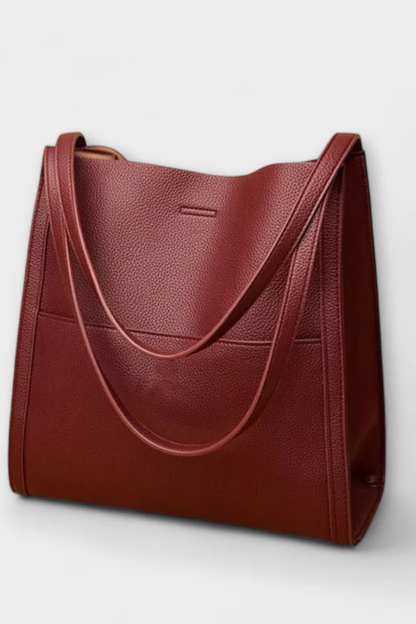 Neva – Bolso Tote Estructurado con Bolsillo Frontal Texturizado