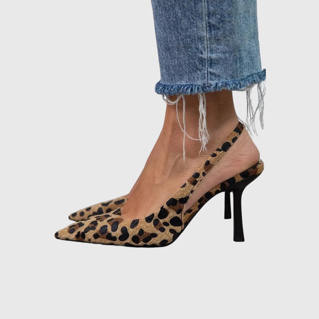 Detalle tacones mujer Monique – vista frontal | Horizoncor