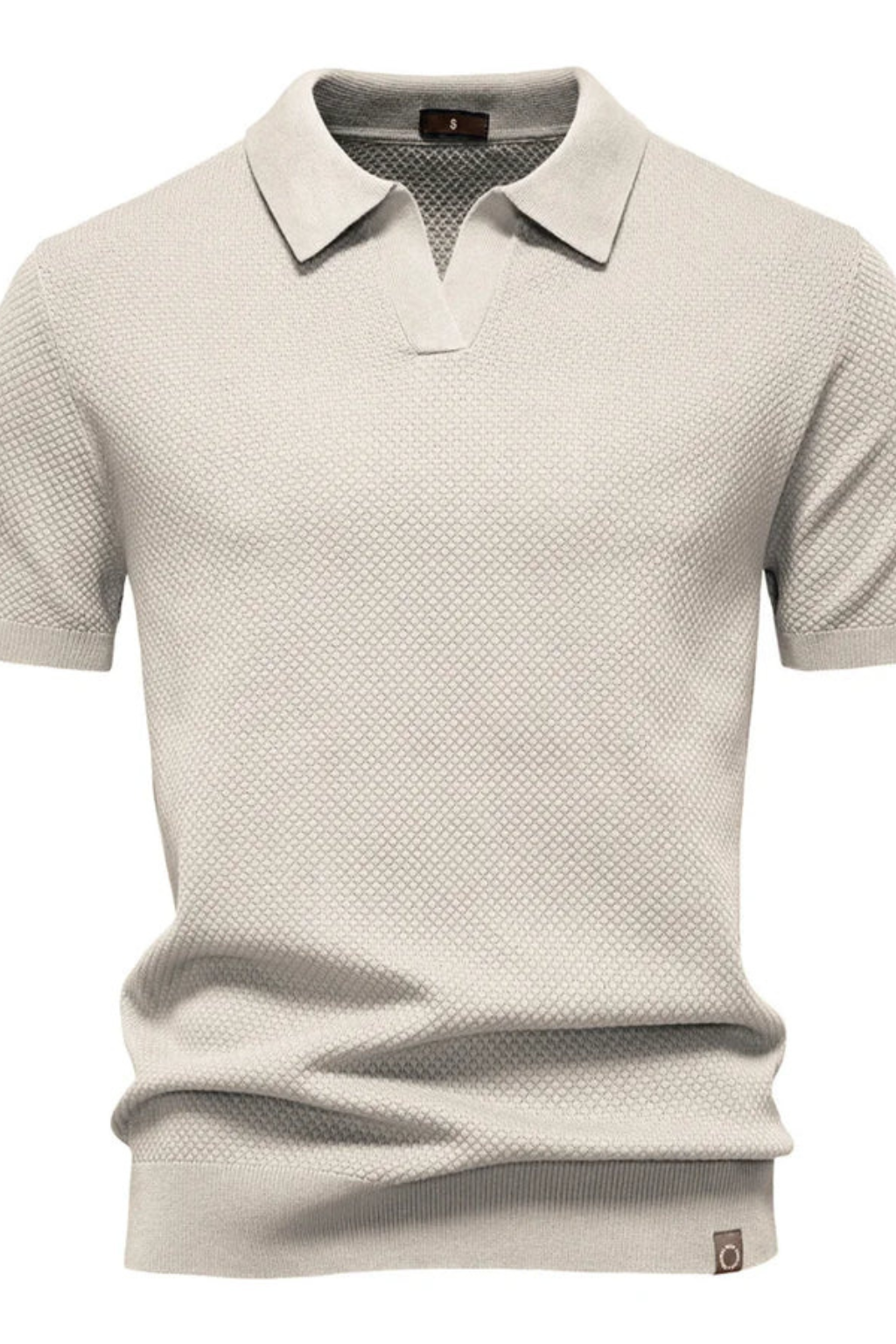 Alden – Polo de Punto Texturizado de Manga Corta para Hombre