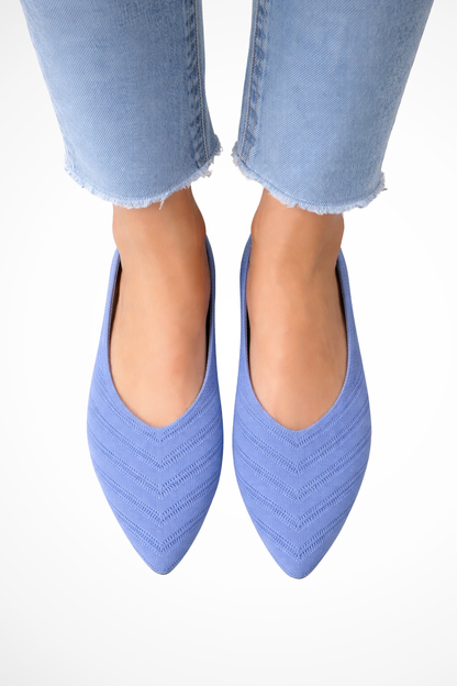 Henrietta – Bailarinas de Punto Slip-On con Punta Apuntada