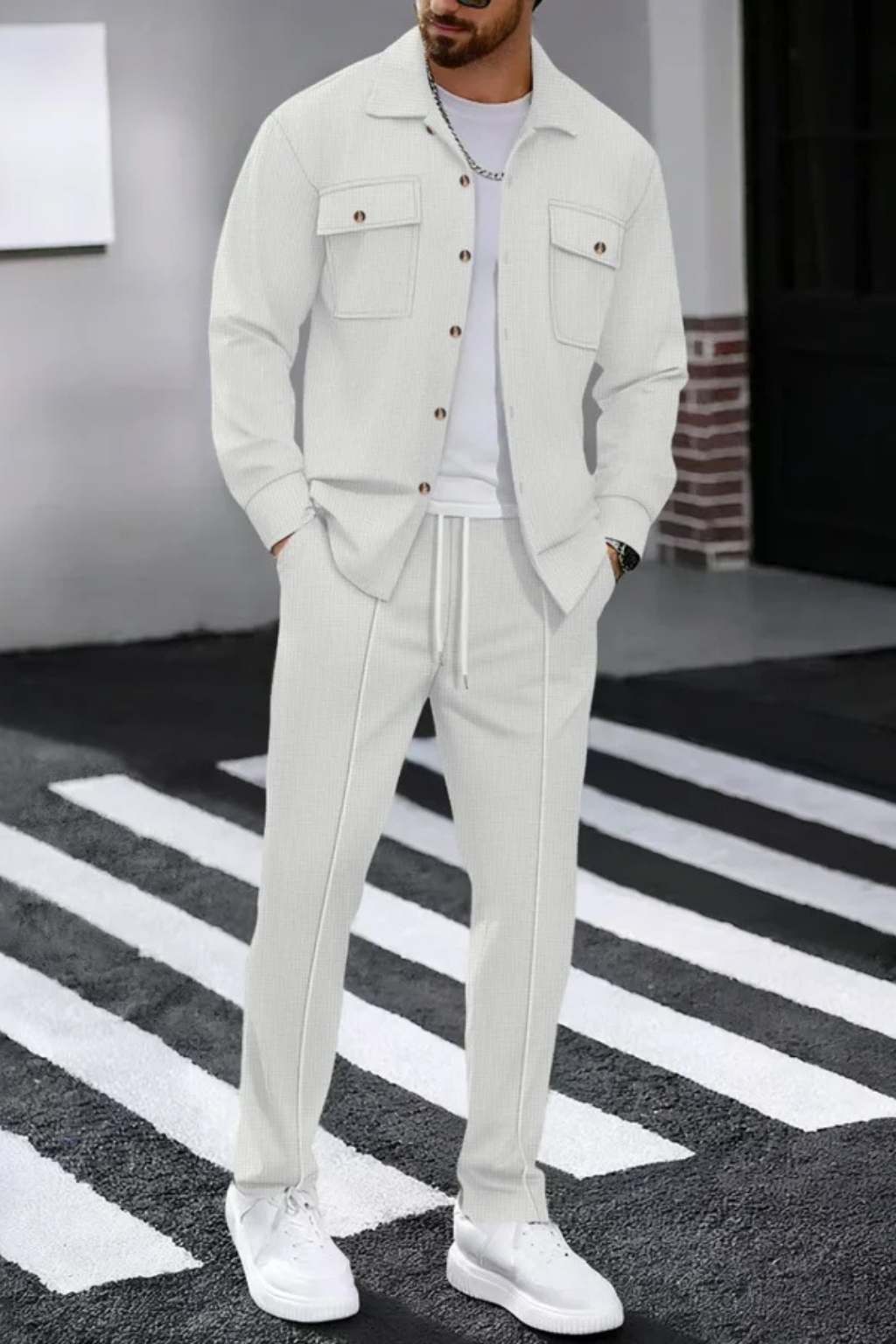 Tanner – Conjunto de Overshirt y Pantalón Recto para Hombre