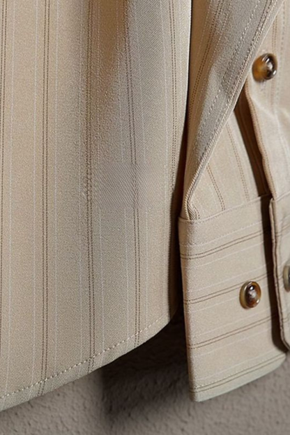 Rupert – Camisa Formal de Rayas de Manga Larga con Botones para Hombre