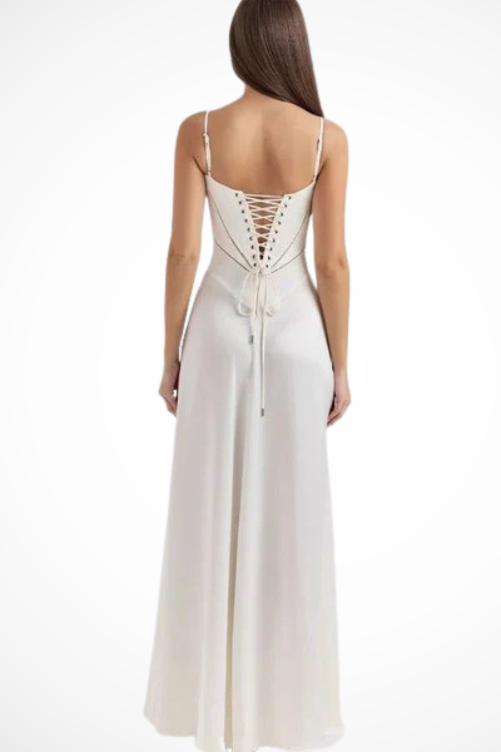 Lorenna – Vestido Maxi de Satén con Corsé para Boda