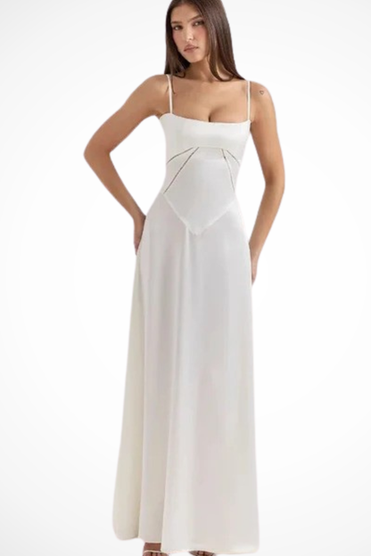 Lorenna – Vestido Maxi de Satén con Corsé para Boda
