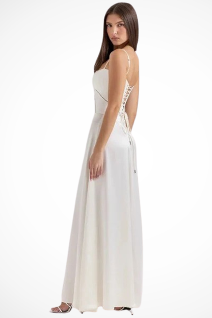 Lorenna – Vestido Maxi de Satén con Corsé para Boda