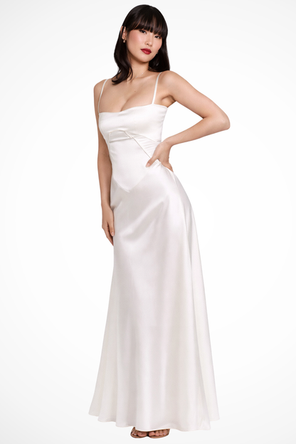 Lorenna – Vestido Maxi de Satén con Corsé para Boda