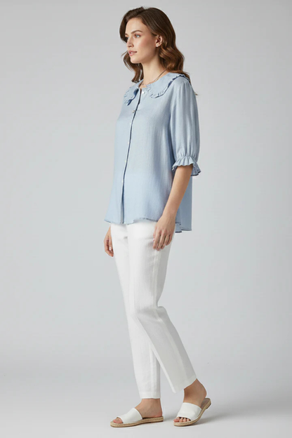 Harriet – Blusa con Cuello de Volantes y Manga con Vuelo