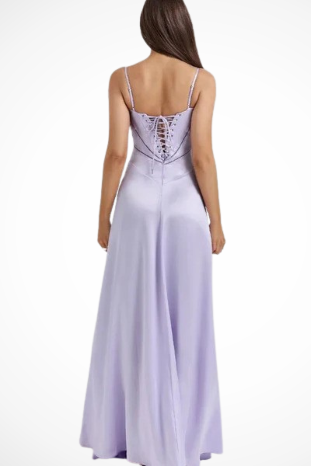 Lorenna – Vestido Maxi de Satén con Corsé para Boda