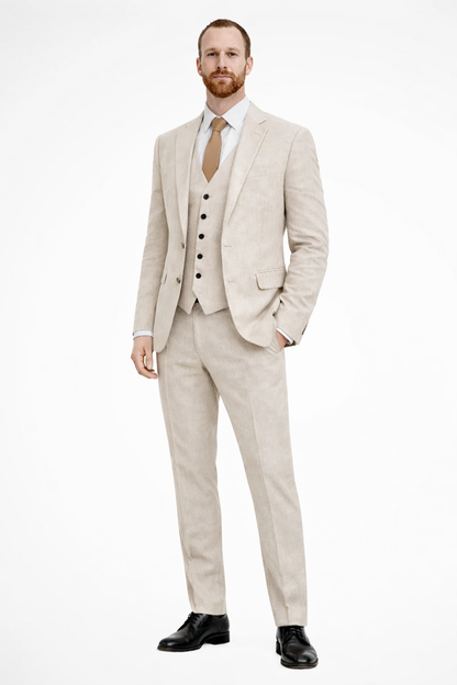Clifton – Traje de Lino de Tres Piezas para Boda para Hombre
