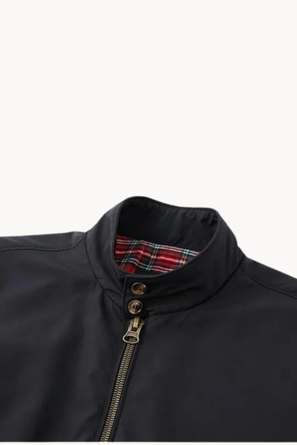 Fletcher – Chaqueta Harrington con Cremallera y Forro de Cuadros para Hombre